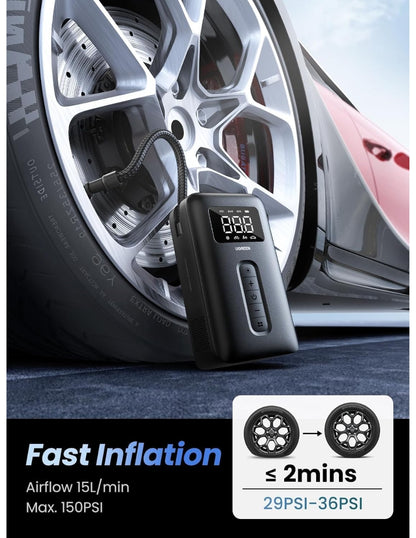 Compresor Aire Portátil Ugreen Inalámbrico 150 PSI Para Auto