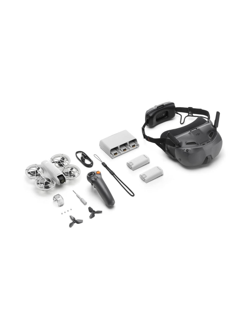 DJI Dron Neo Motion Combo Vuela Más con RC Motion 3, 4k Uhd, 135g, 3 Baterías, seguimiento de objetivos