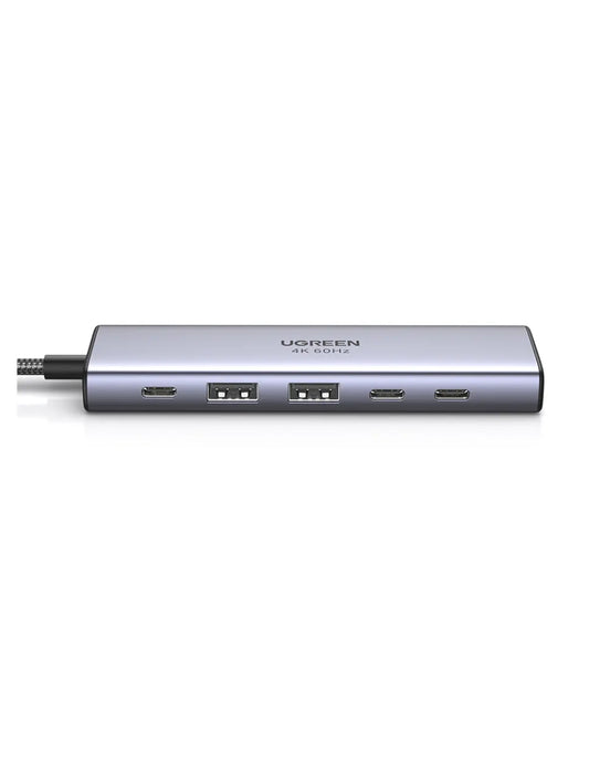 Hub 6 en 1 Ugreen USB-C a 1 HDMI, 2 USB A, 3 USB C 4K Carga Rápida