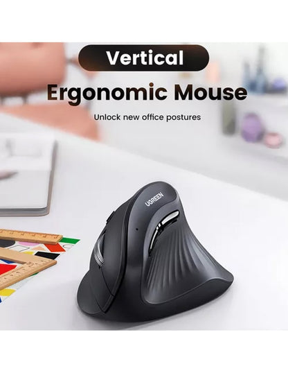 Mouse Vertical UGREEN Inalámbrico Ergonómico Bluetooth 4000 DPI
