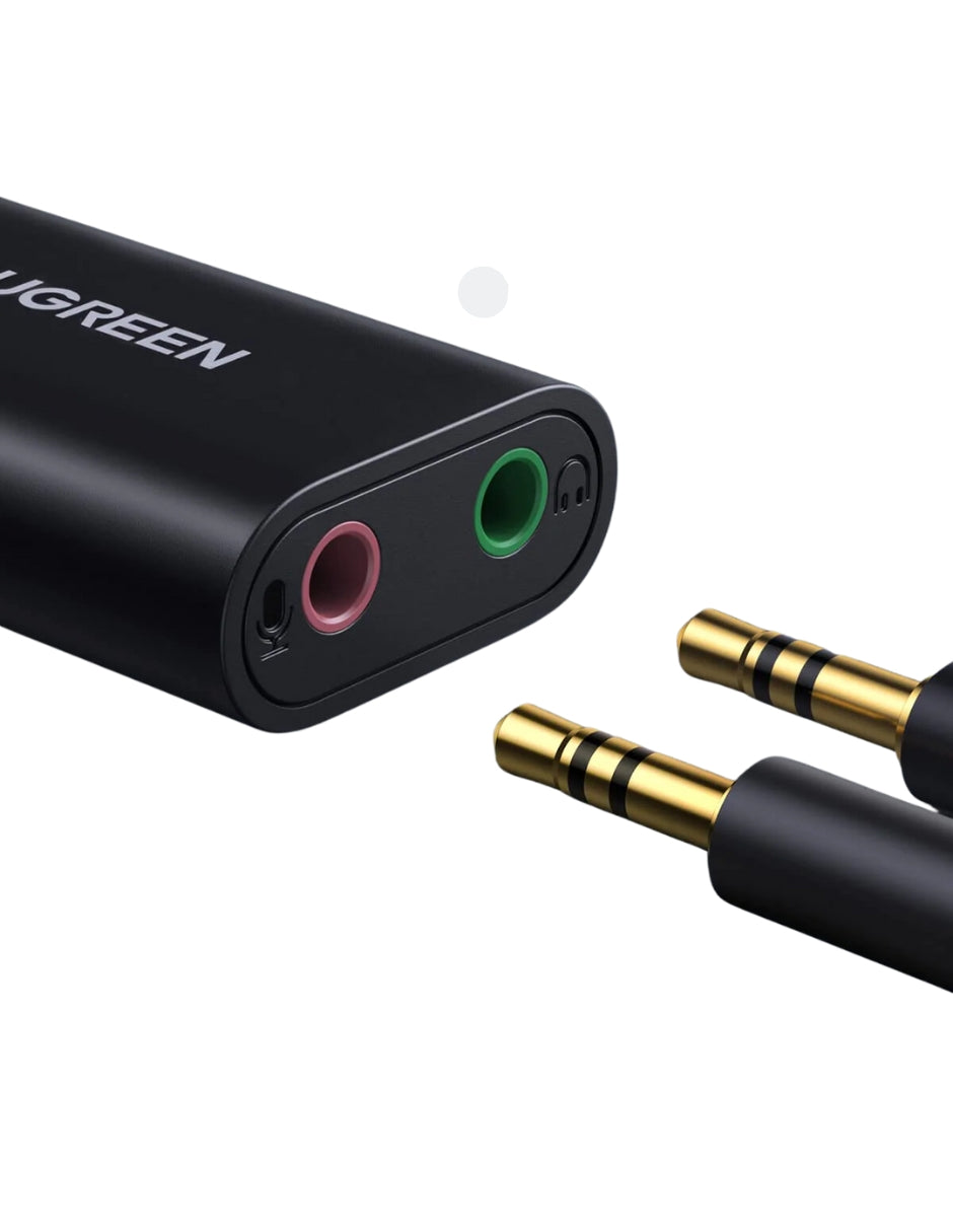 Tarjeta Sonido Ugreen Usb Externa, Audio y Micrófono 3.5mm