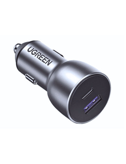 Cargador Auto Ugreen 60980 52.5W Dual PD 3.0 Qc 3.0 Aluminio