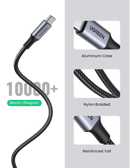 Cable USB A a USB C Ugreen 480 Mbps Reforzado de 1 m color negro
