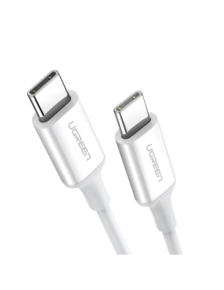 Cable Ugreen USB C a USB C 1m Carga Rápida 60W PD 480Mbps Blanco
