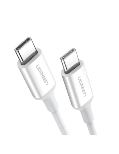 Cable Ugreen USB C a USB C 1m Carga Rápida 60W PD 480Mbps Blanco