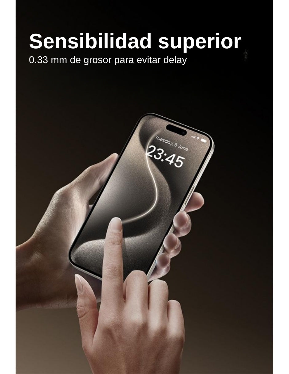 Mica de privacidad Ugreen anti-huellas para iPhone 15 Pro