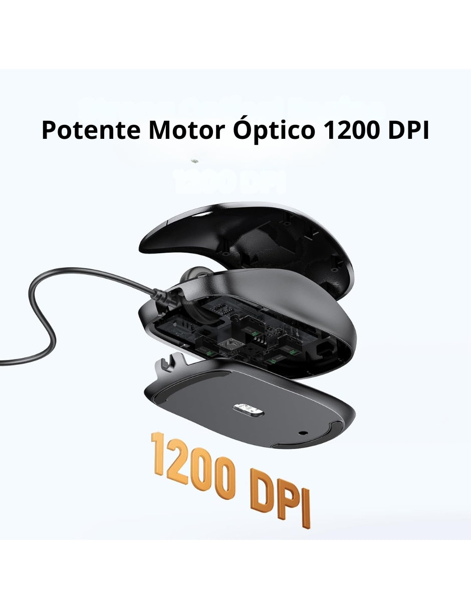 Mouse Alambrico Optico Ugreen 90789 Usb 1200 Dpi Silencioso