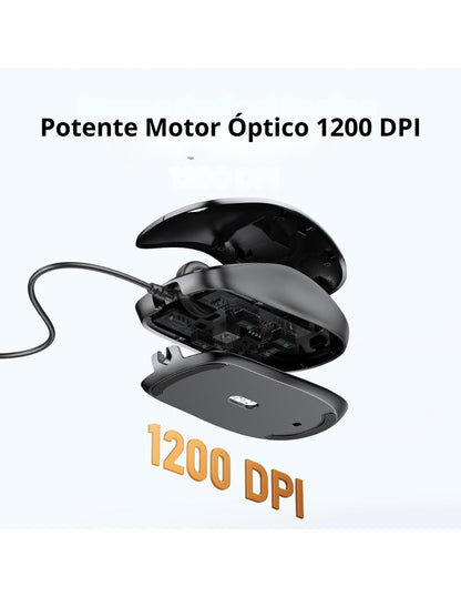 Mouse Alambrico Optico Ugreen 90789 Usb 1200 Dpi Silencioso