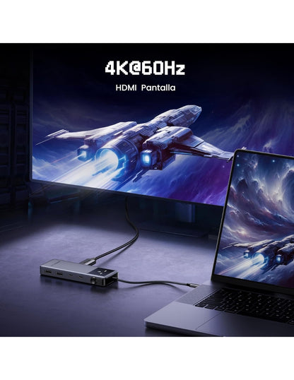 HUB 6 en 1 UGREEN UNO 3 USB-C, 2 USB-A, 1 HDMI 4K/60hz