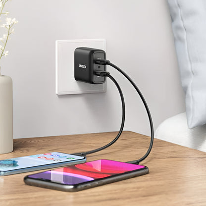 UGREEN Cargador 2 en 1 Carga Rápida 18W Negro