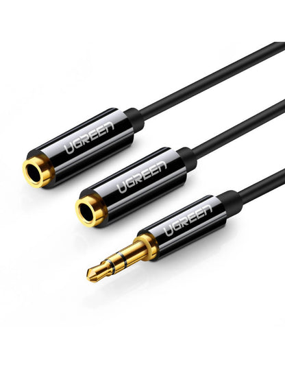 Cable Divisor Audio Ugreen Jack 3.5mm Macho A 2 Hembras Aux 20cm