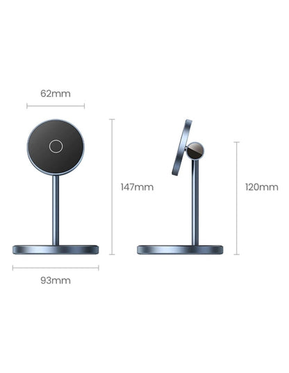 Cargador Inalambrico Magnetico UGREEN CD317 2 En 1 Soporte 20W