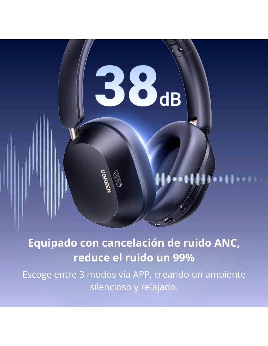 Audífonos de diadema inalámbricos HiTune Max5c UGREEN negros