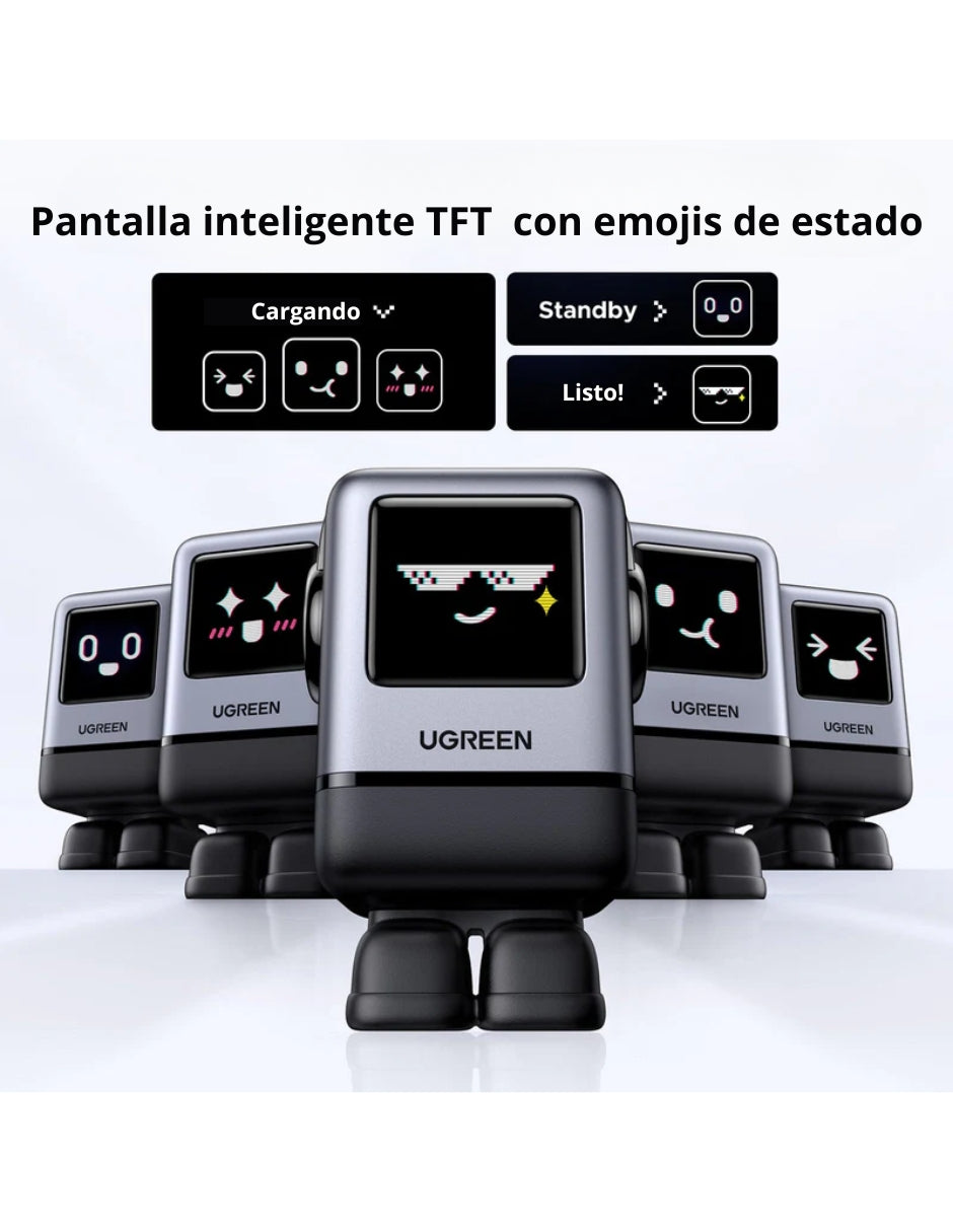 Cargador UGREEN Nexode 100W 3 Tipo C, 1 USB A Carga Rápida GaNRobot