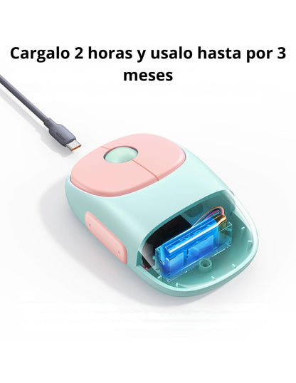 Mouse Inalámbrico UGREEN MU102 FUN+ Recargable Bluetooth 4000 DPI Silencioso Ergonómico