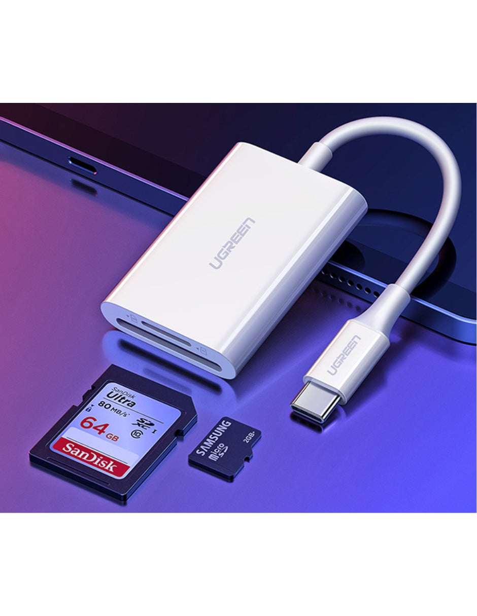Lector Tarjetas Ugreen Usb C 2 En 1 Sd Micro Sd Otg 5gbps