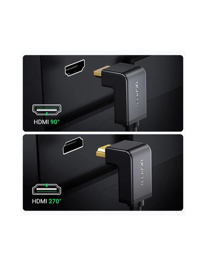 Cable HDMI 2.0 Ugreen 10172 4K@60Hz 1m Ángulo 90°
