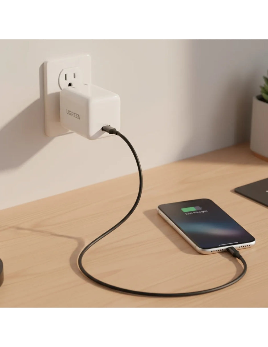 Cargador Pared Ugreen 15328 Nexode Mini 20W Usb-c Gan Blanco