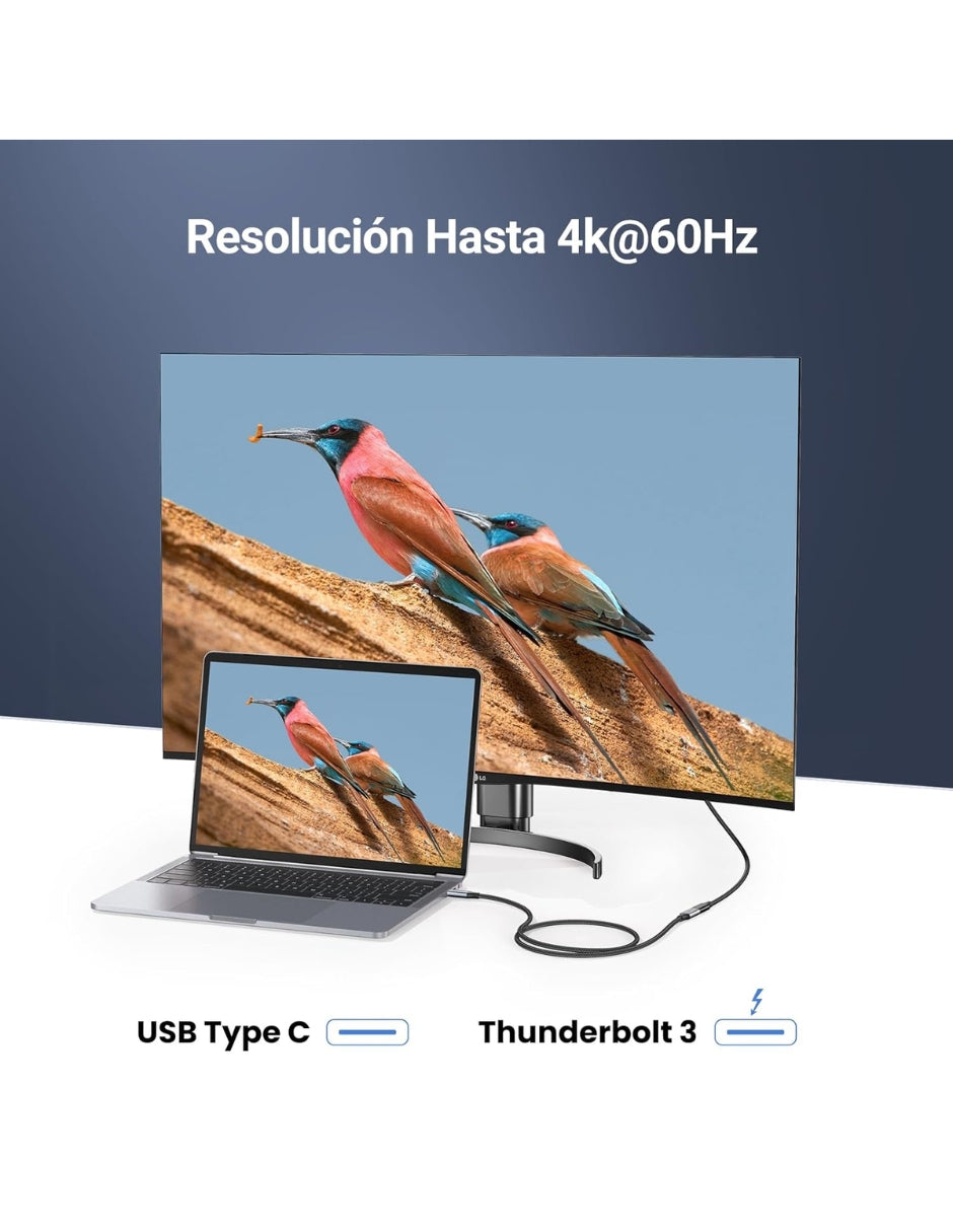 Cable Extensión USB C UGREEN 30205 1m 100W Carga Rápida 10Gbps 4K