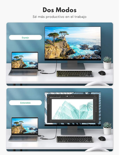 Adaptador Ugreen DisplayPort a HDMI 4K@60Hz Unidireccional 70694