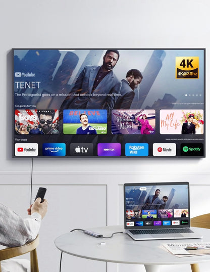 Hub 5 en 1 Ugreen Tipo C a USB 3.0, USB 2.0, HDMI, PD Gris