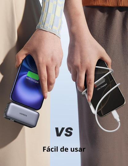 Power Bank Ugreen de 5000mAh tipo C 22.5W con pantalla LED