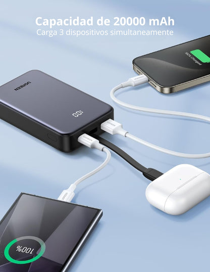Power Bank Ugreen Nexode 20,000mAh USB-C PD 20W Gris