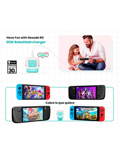 Cargador Pared Ugreen 45089 Robot Nexode Mini 30W Usb-C Gan