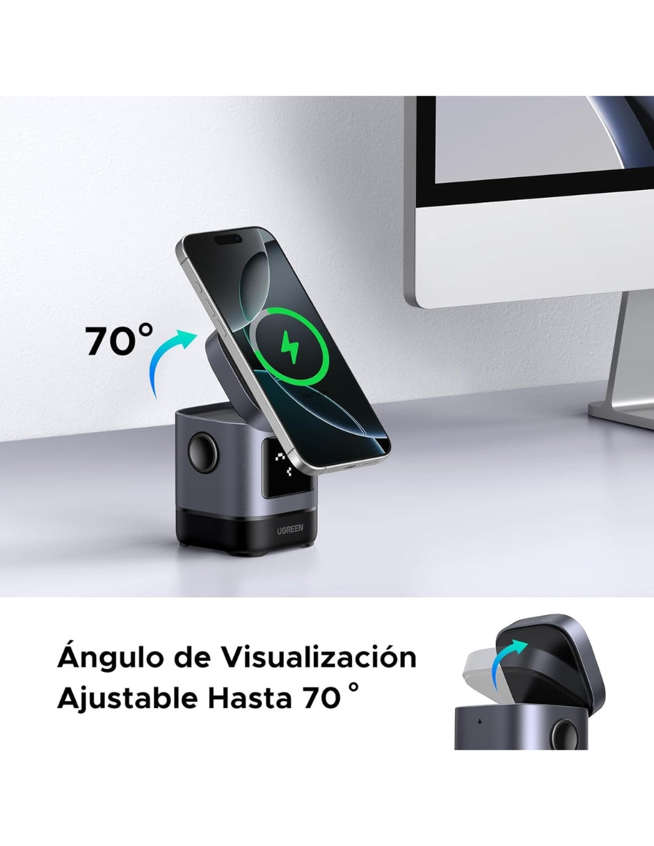 Cargador Inalámbrico Magsafe Ugreen Uno Qi2 15w Robot 45775