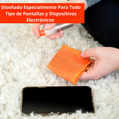 Limpiador de Pantallas Whoosh! 30 ml + 1 paño de micro fibra