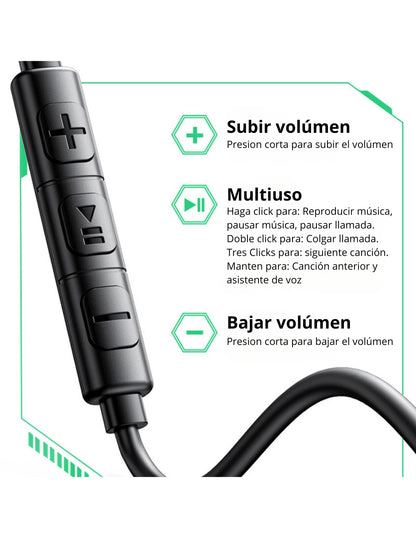 Audifonos Jack 3.5mm EP106 Ugreen con Manos Libres 1.2m