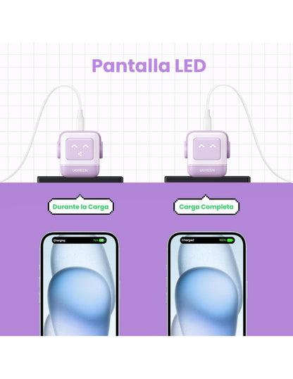 Cargador UGREEN Nexode 30W  Tipo C Carga Rápida GaNRobot