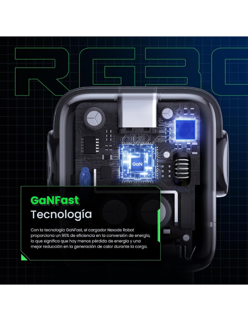 Cargador UGREEN Nexode 30W Tipo C Carga Rápida GaNRobot