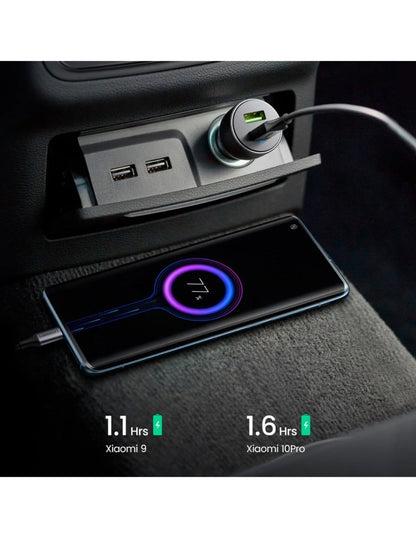 Cargador Auto Ugreen 10144 36w Dual Usb-a Qc 3.0 Aluminio