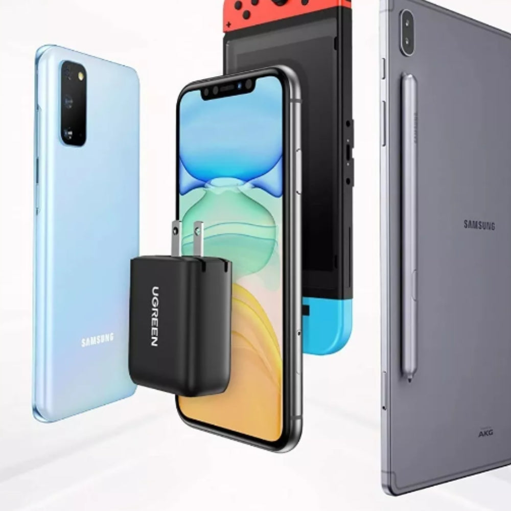 UGREEN Cargador 2 en 1 Carga Rápida 18W Negro