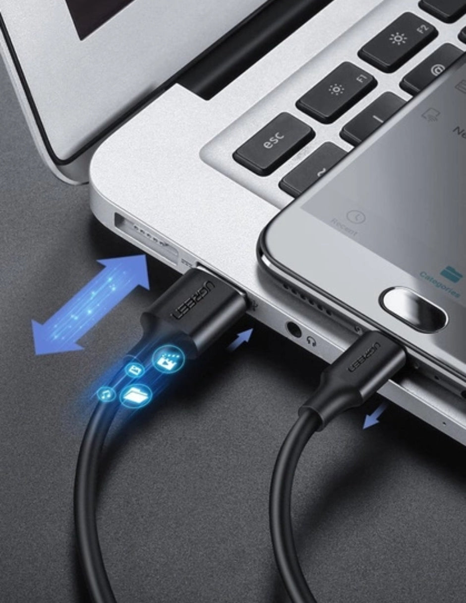 Cable USB A a Micro USB Ugreen 480 Mbps de 1 m color negro