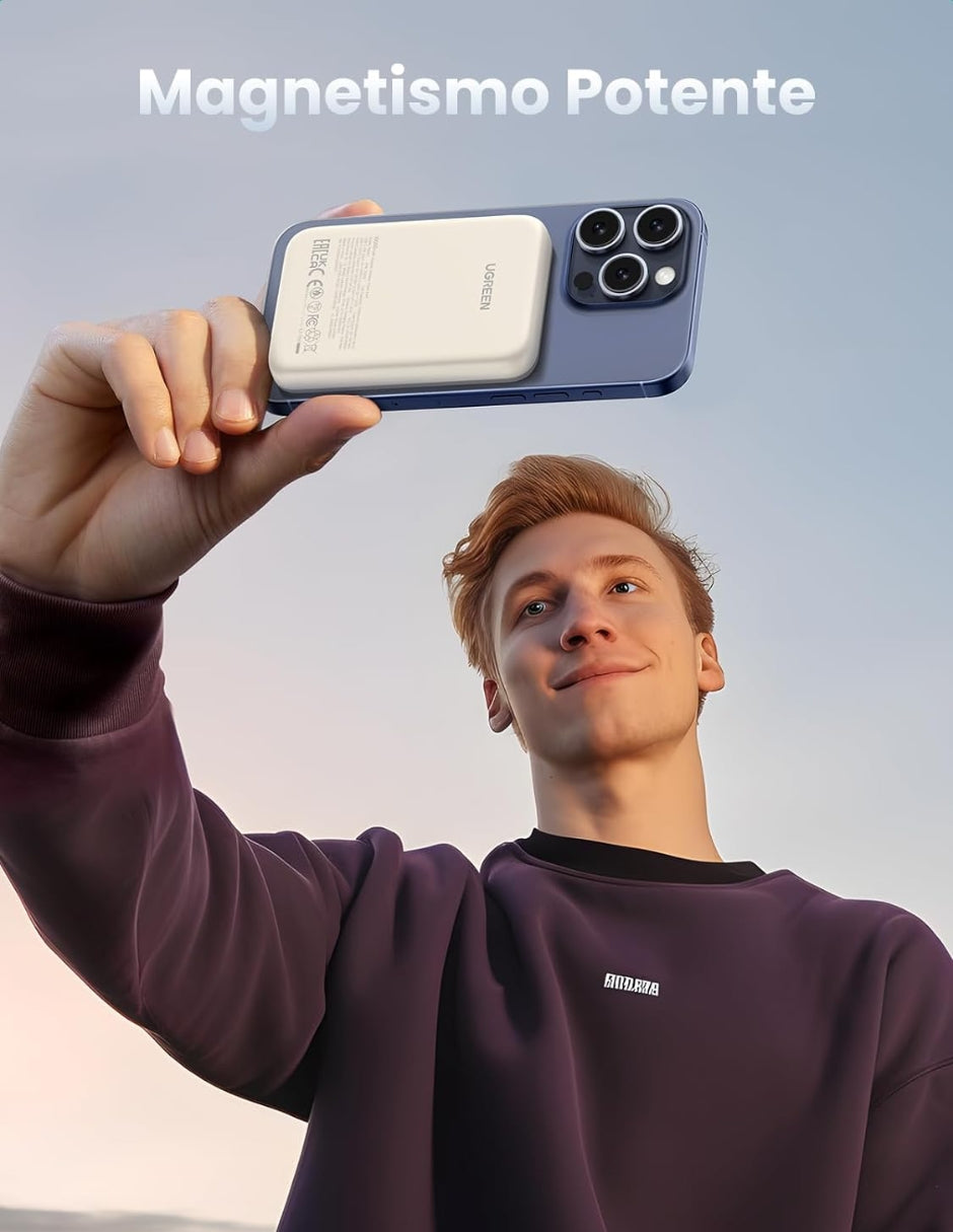 Power Bank Ugreen 10,000mAh Magsafe y USB-C 20W Blanco