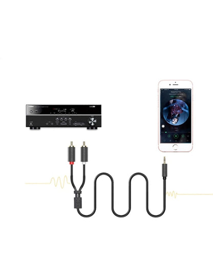 Cable Adaptador de Audio Ugreen 3.5mm a 2 RCA (Estéreo) 5 Metros