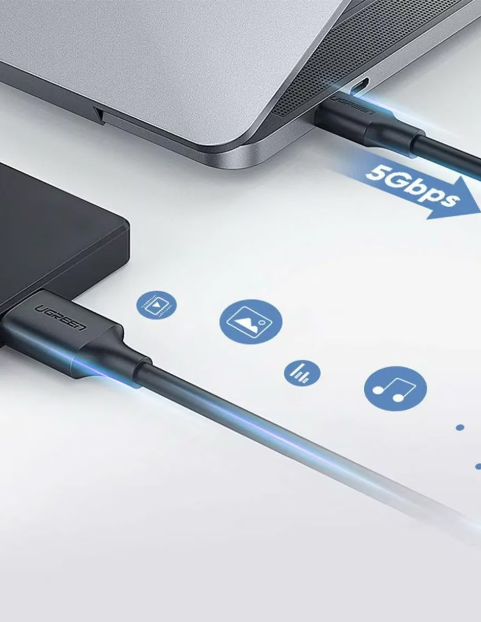 Cable Ugreen Usb C A Micro B 3.0 1m Carga Rápida 5gbps