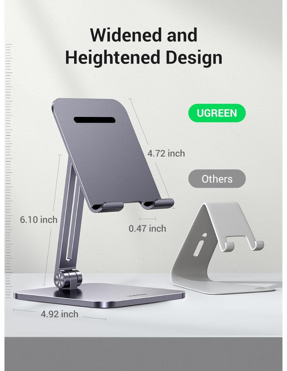 Soporte Ugreen Aluminio Plegable Multiángulo Para Tablet Celular