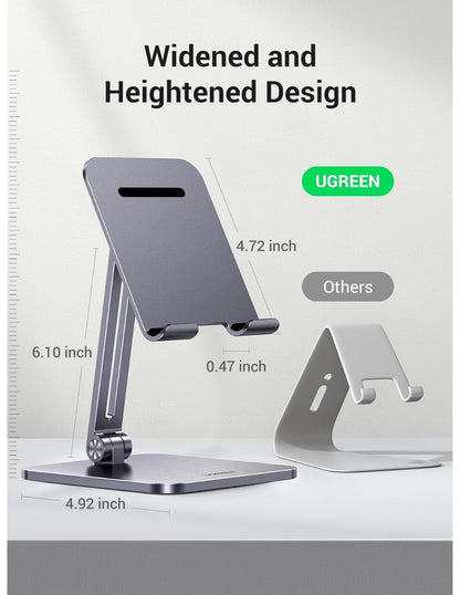 Soporte Ugreen Aluminio Plegable Multiángulo Para Tablet Celular
