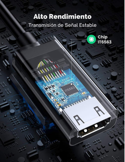 Adaptador Ugreen DisplayPort a HDMI 4K@60Hz Unidireccional 70694