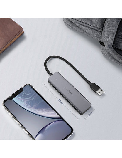 HUB 4 en 1 Ugreen USB-A a USB 3.0 5Gbps Gris