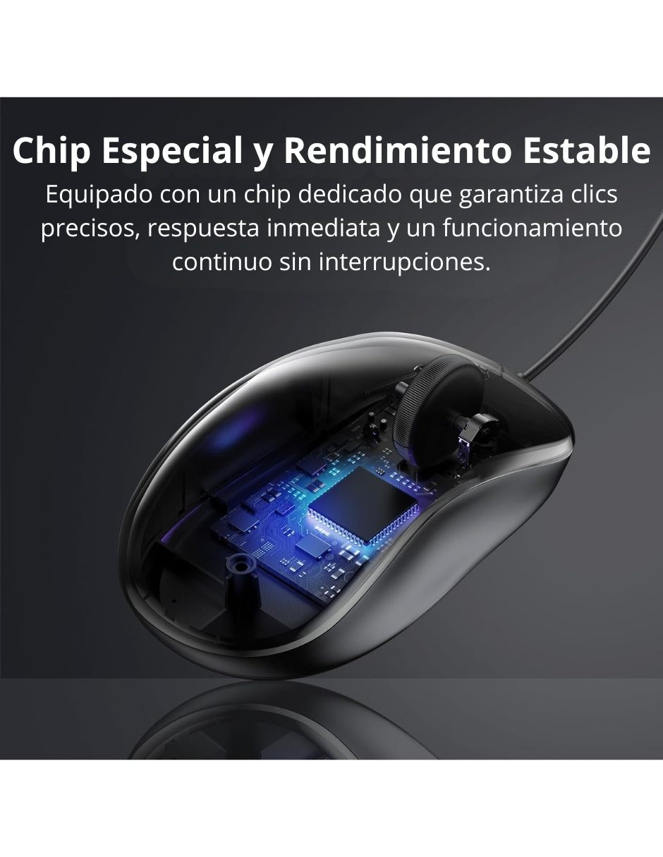 Mouse Alambrico Optico Ugreen 90789 Usb 1200 Dpi Silencioso