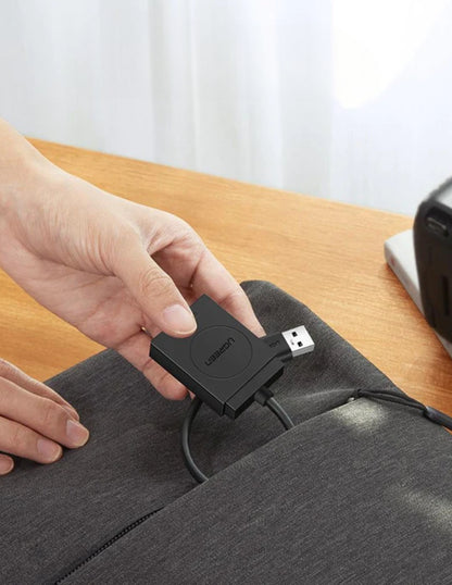 Lector de Tarjetas Ugreen 2 en 1, USB 3.0 a TF, SD y Micro SD Negro