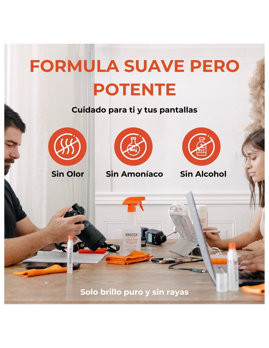 Líquido Limpiador Whoosh Refill 950ml Screen Shine Original