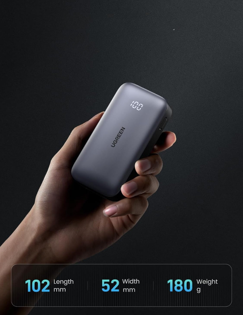 Power Bank Ugreen 10,000mAh USB-C de Carga rápida 30W  Negro