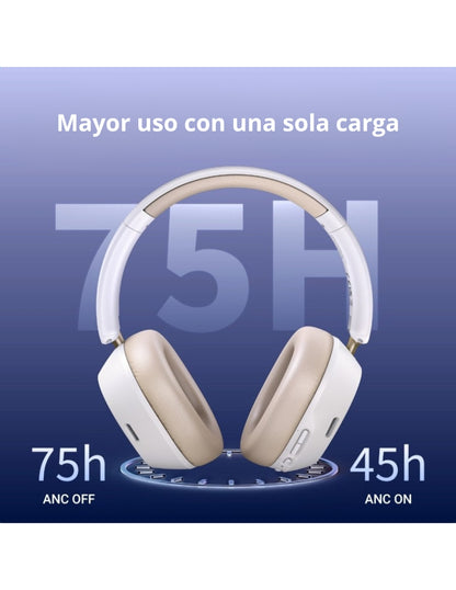 Audífonos de diadema inalámbricos HiTune Max5c UGREEN blancos