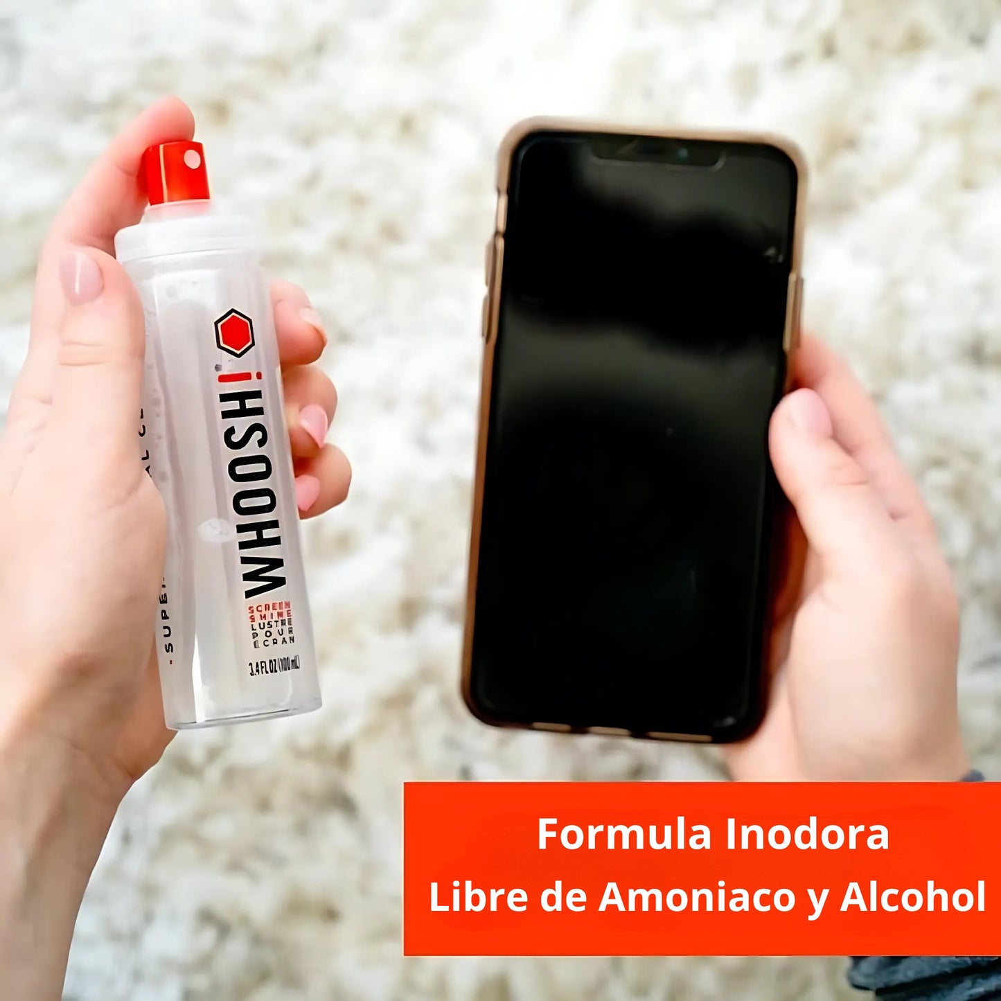 KIT de Limpieza para Pantallas Woosh! 100 ml + 8 ml + 2 paños