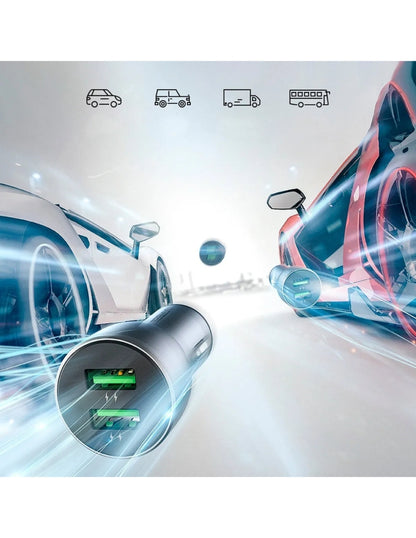Cargador Auto Ugreen 10144 36w Dual Usb-a Qc 3.0 Aluminio